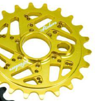 Stolen chainring mood-ring gold